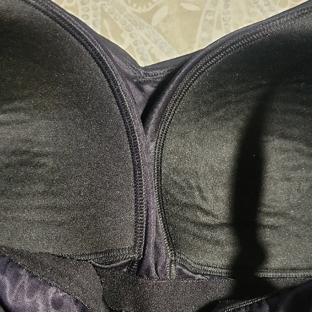 Lands' End Elegant Black One-Piece Swimsuit Dress 16W